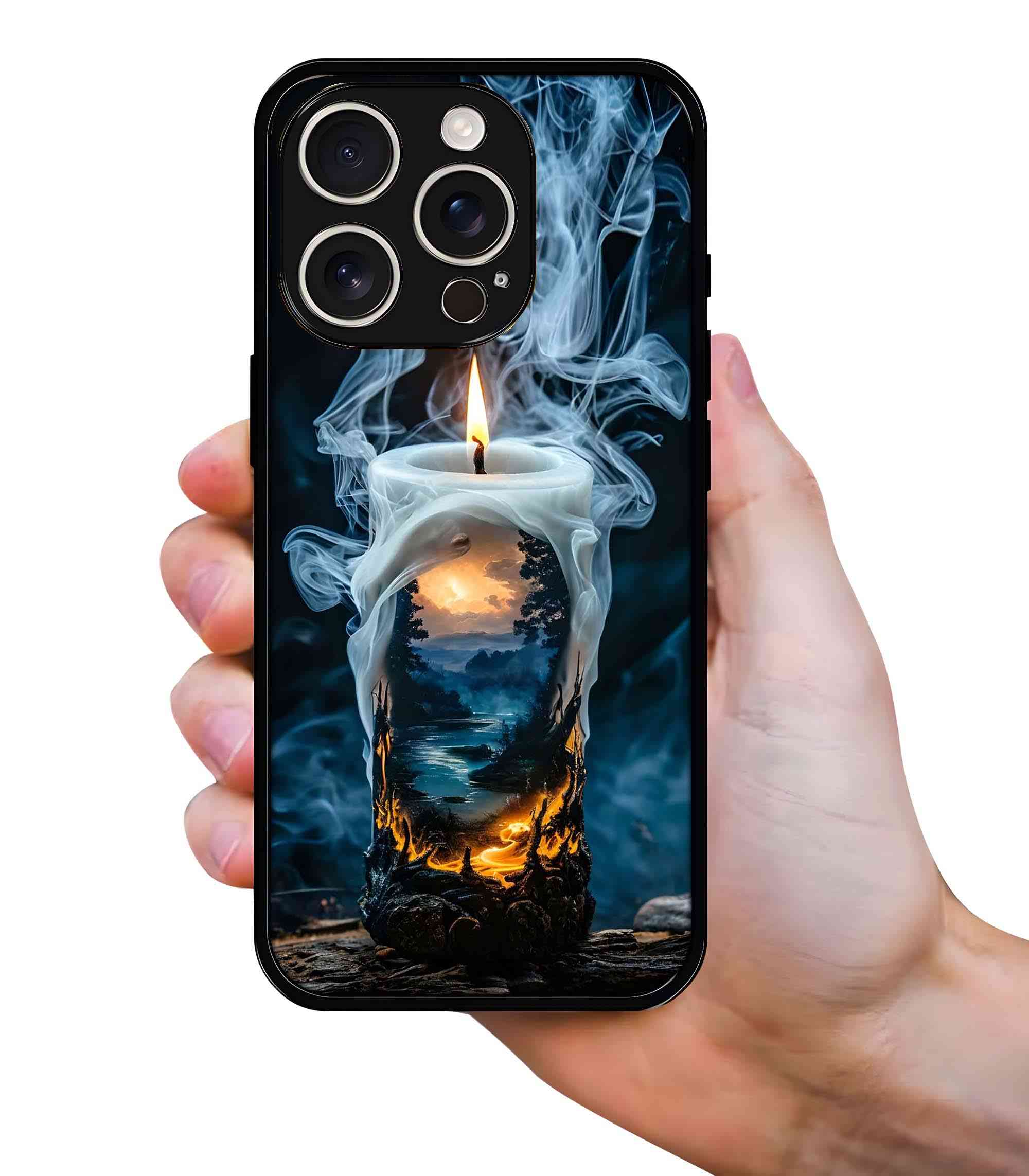 Crystal Candle 2D Rubber Mobile Back Cover