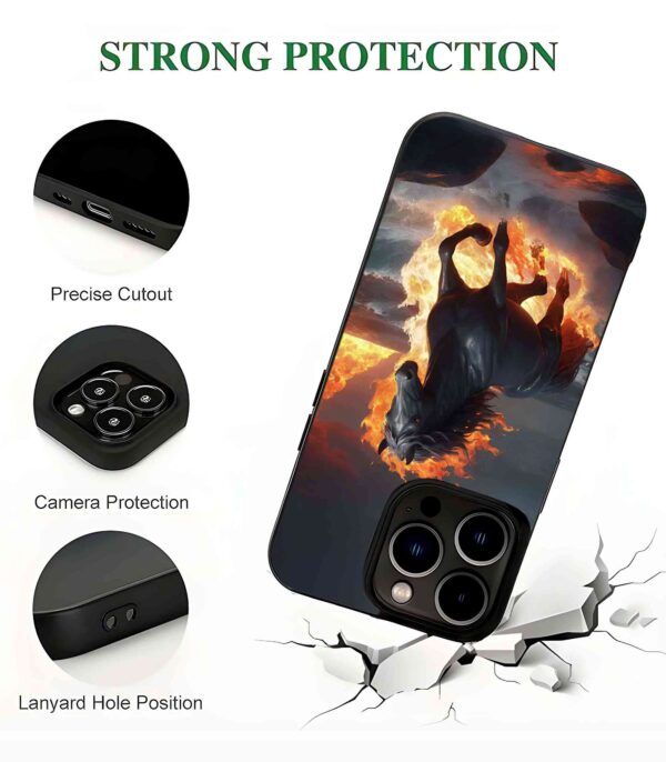 Fire Horse 2D Rubber Mobile Back Cover