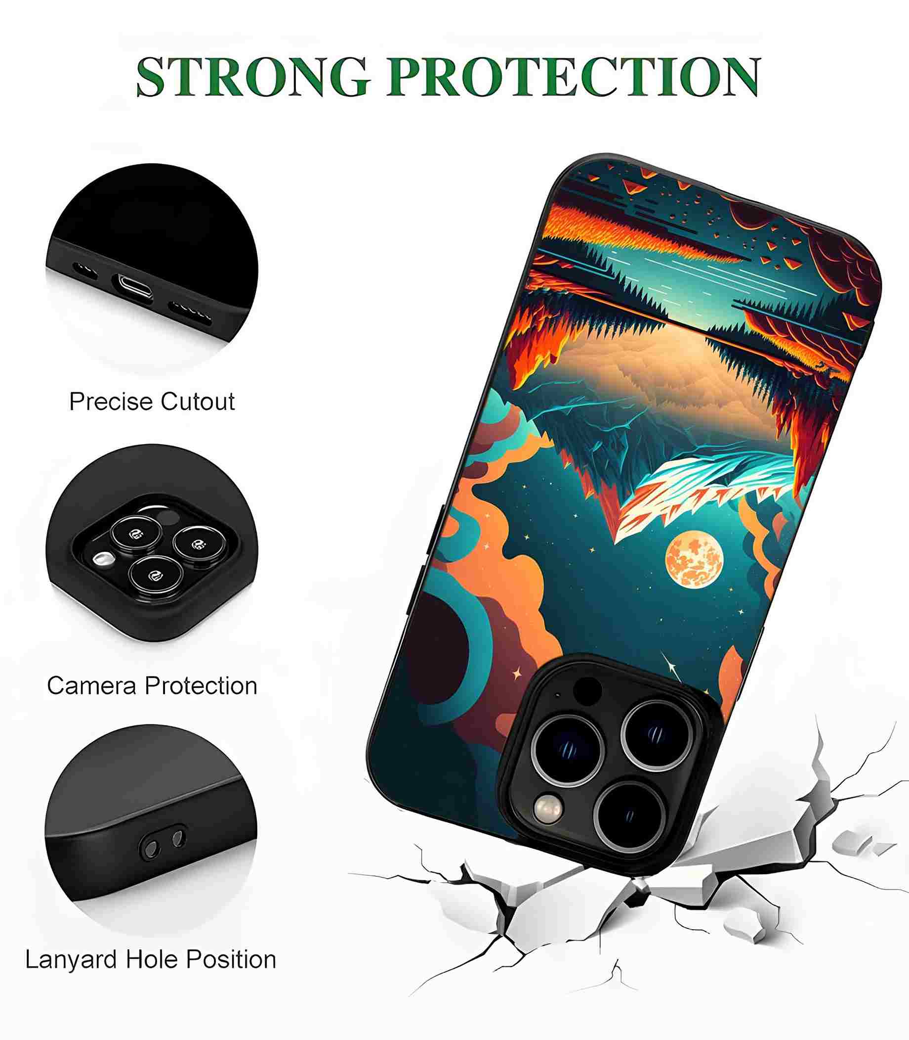 Hush Haven 2D Rubber Mobile Back Cover Hush Haven 2D Rubber Mobile Back Cover