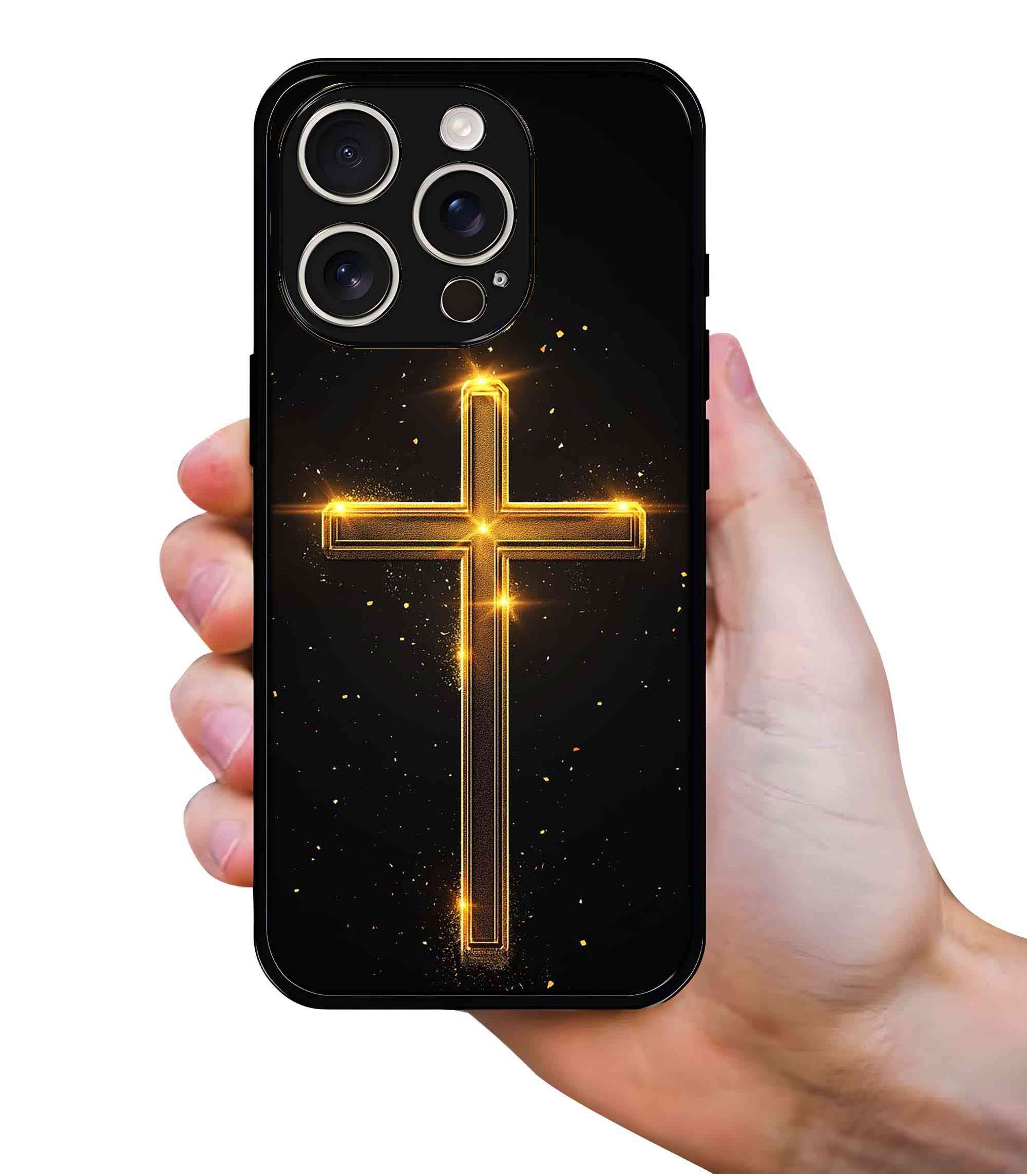 Golden Cross 2D Rubber Mobile Back Cover Golden Cross 2D Rubber Mobile Back Cover