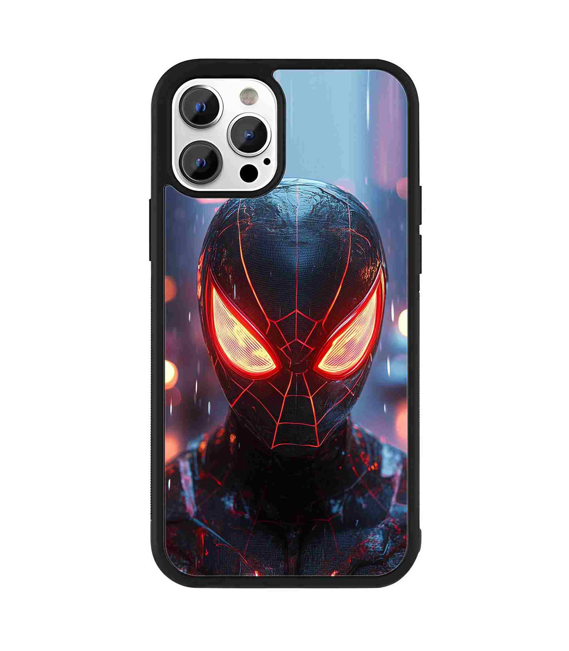 Neon Spider Man In The Rain 2D Rubber Mobile Back Cover