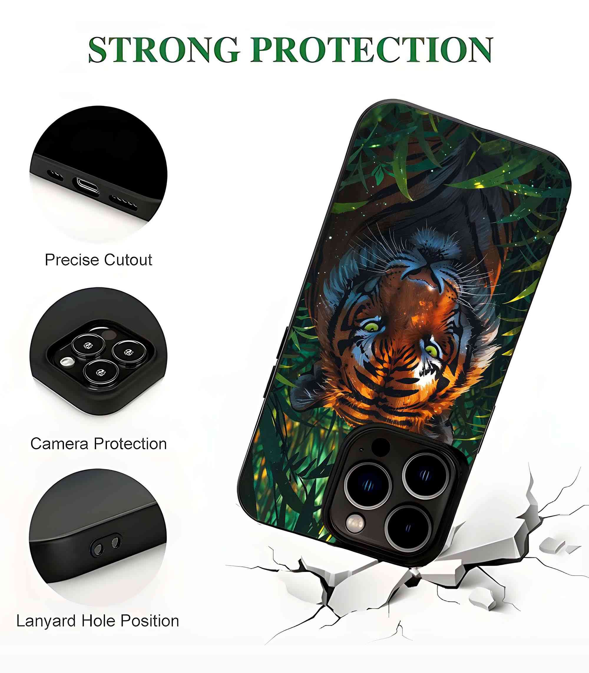 Jungle King Tiger 2D Rubber Mobile Back Cover Jungle King Tiger 2D Rubber Mobile Back Cover
