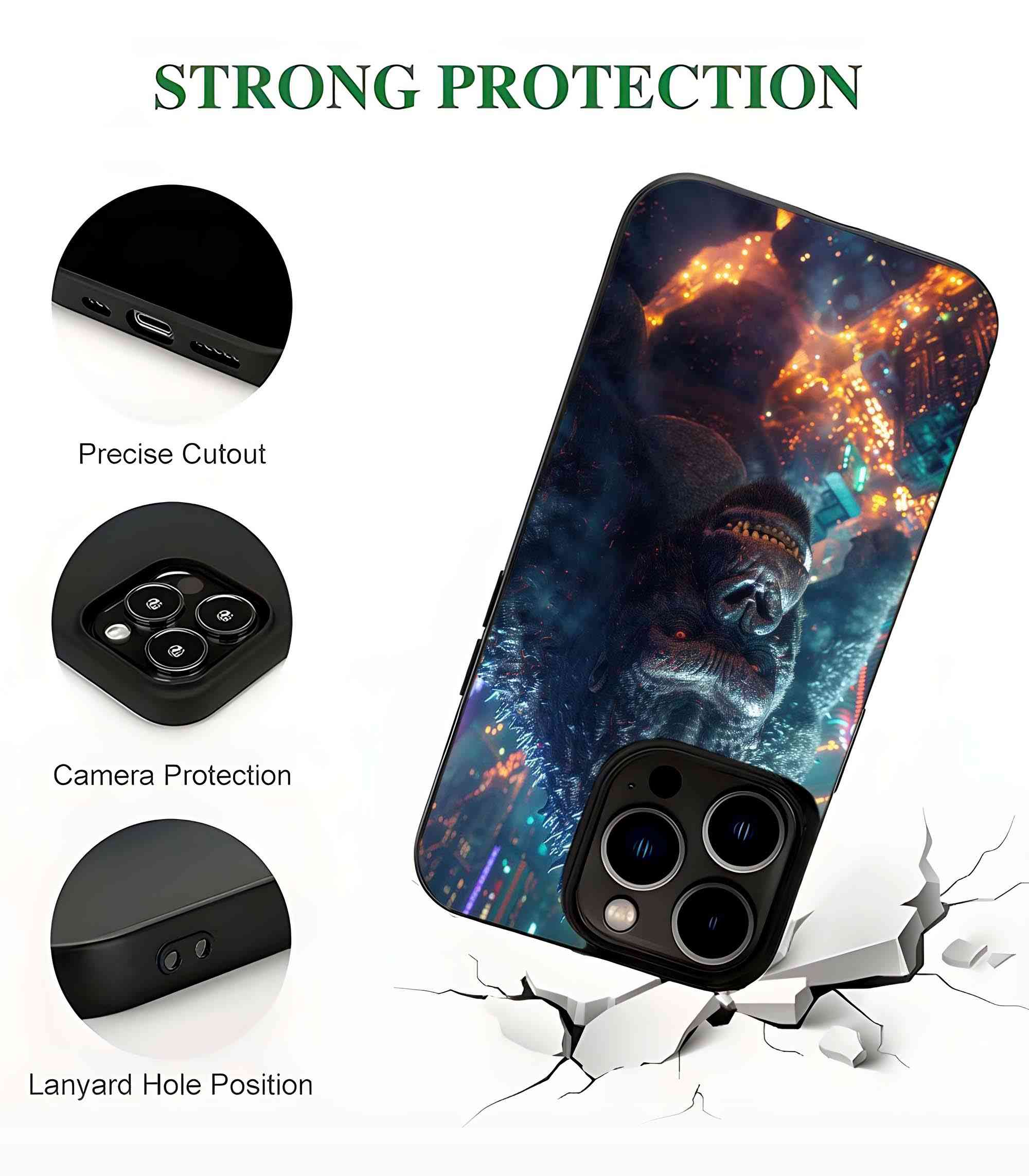 Kong 2D Rubber Mobile Back Cover