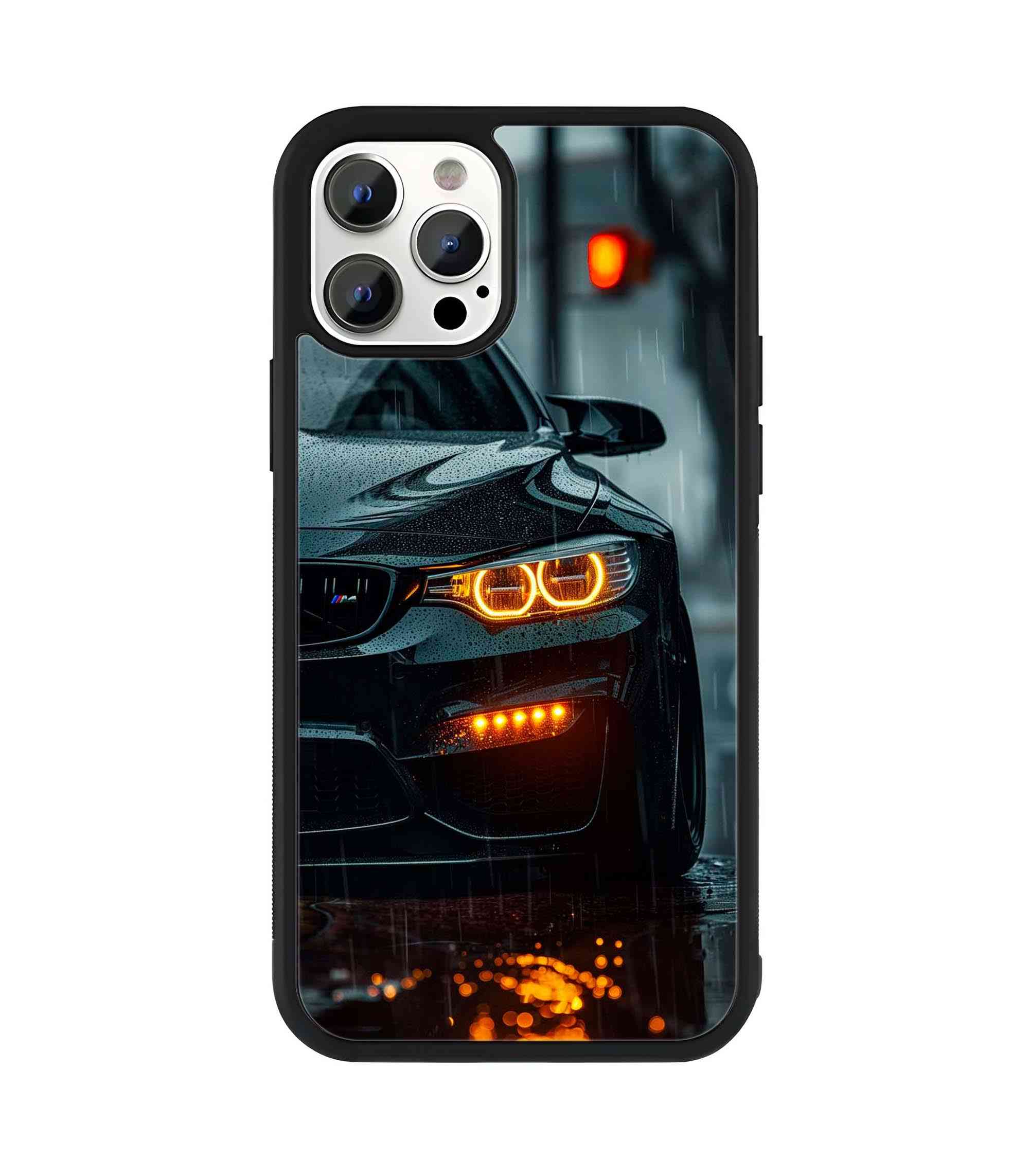 Black BM 2D Rubber Mobile Back Cover