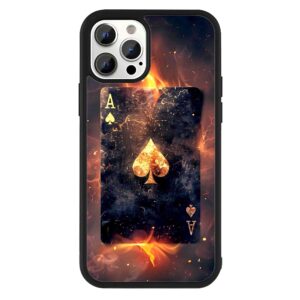 Ace Spade Card 2D Rubber Mobile Back Cover