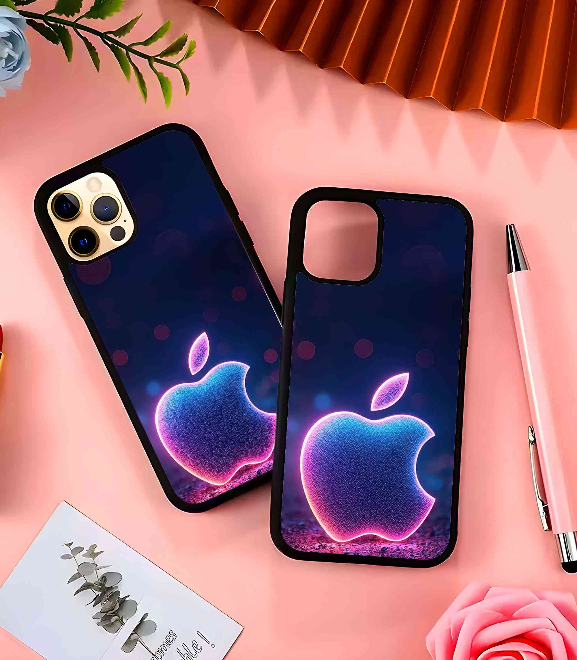 Apple Neon 2D Rubber Mobile Back Cover