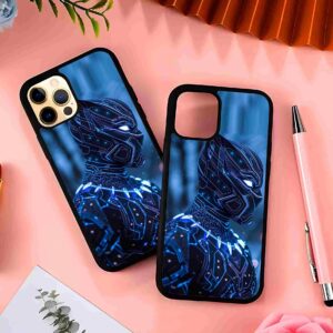 Black Panther Neon Suit 2D Rubber Mobile Back Cover