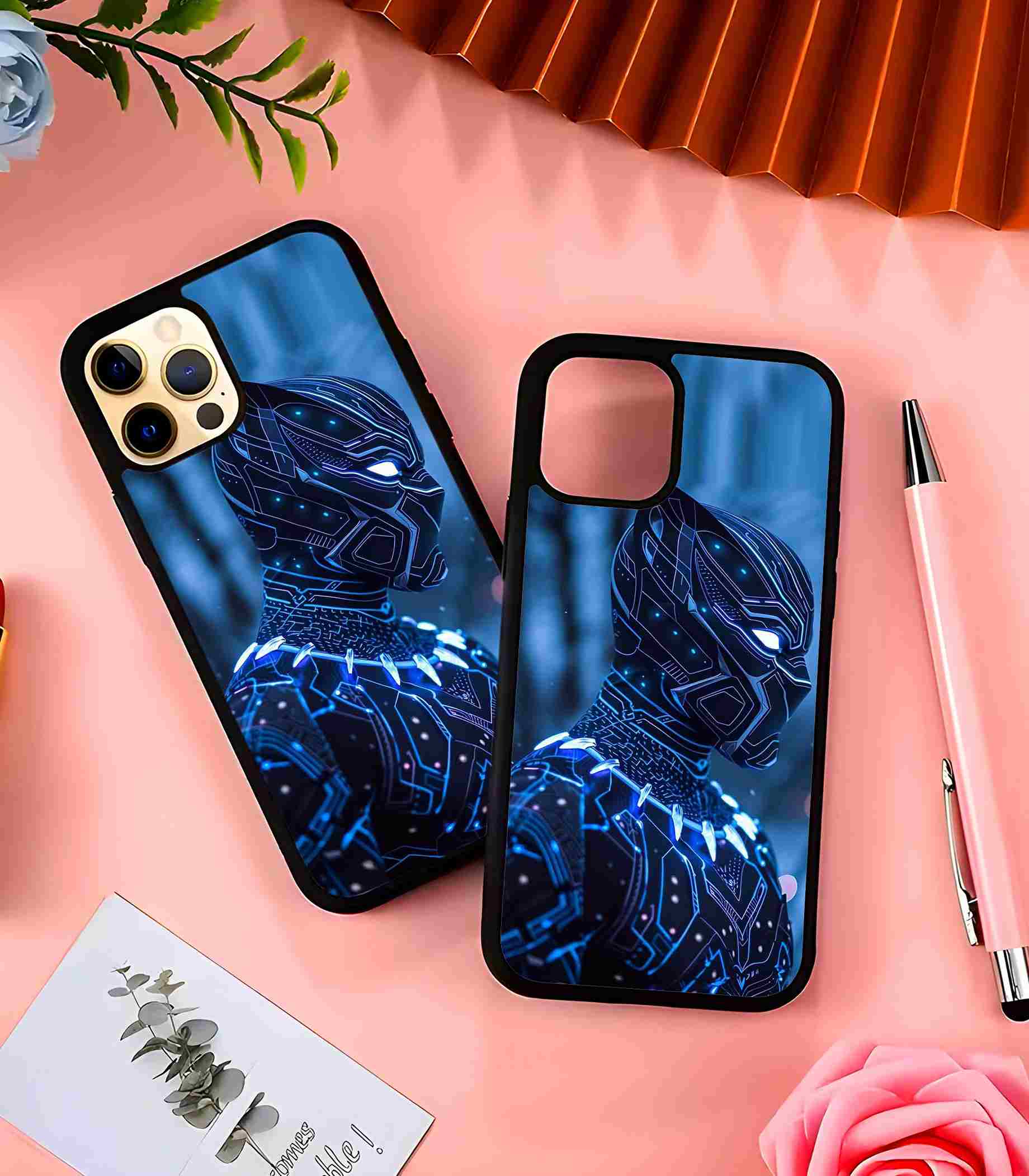 Black Panther Neon Suit 2D Rubber Mobile Back Cover