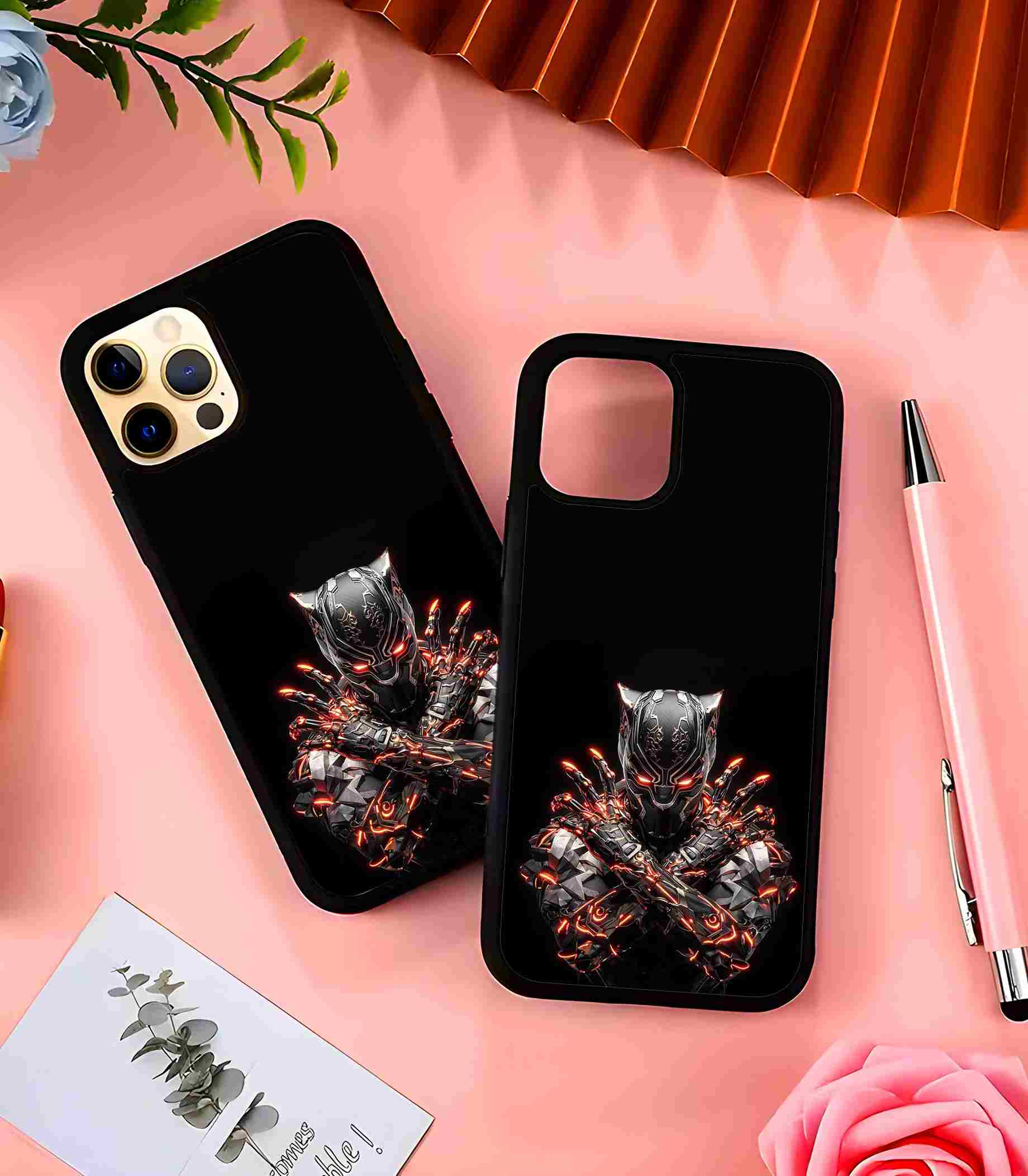 Black panther Reborn 2D Rubber Mobile Back Cover