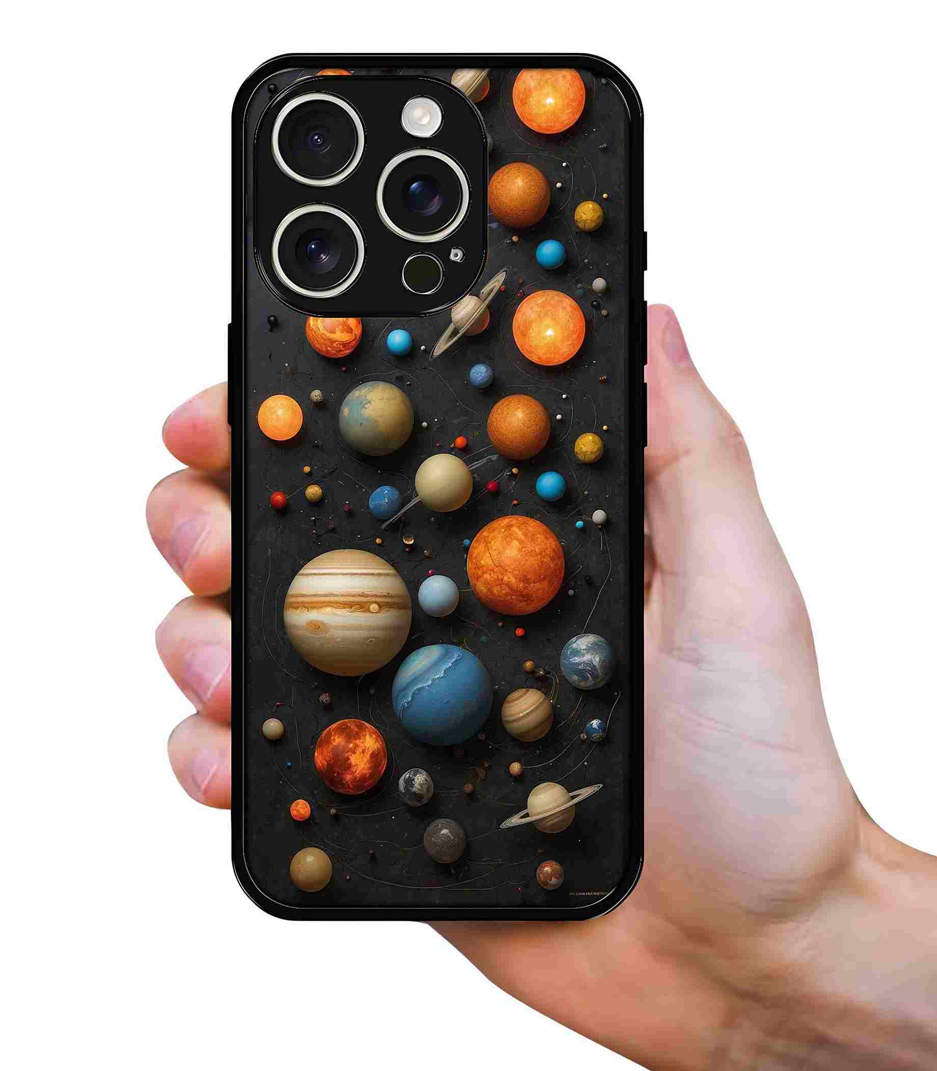 3D Planets 2D Rubber Mobile Back Cover 3D Planets 2D Rubber Mobile Back Cover