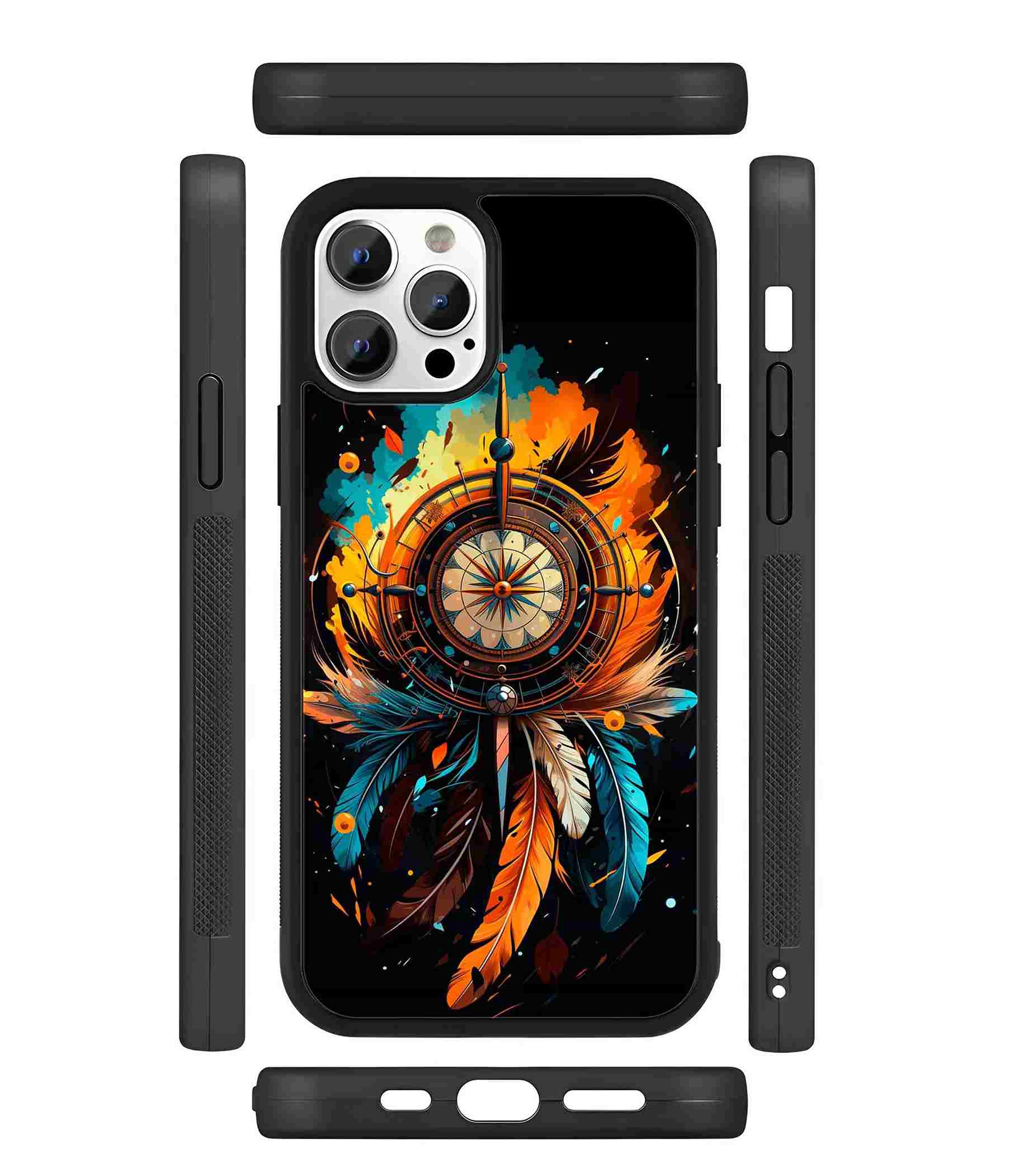 Dreamcatcher Compass 2D Rubber Mobile Back Cover Dreamcatcher Compass 2D Rubber Mobile Back Cover