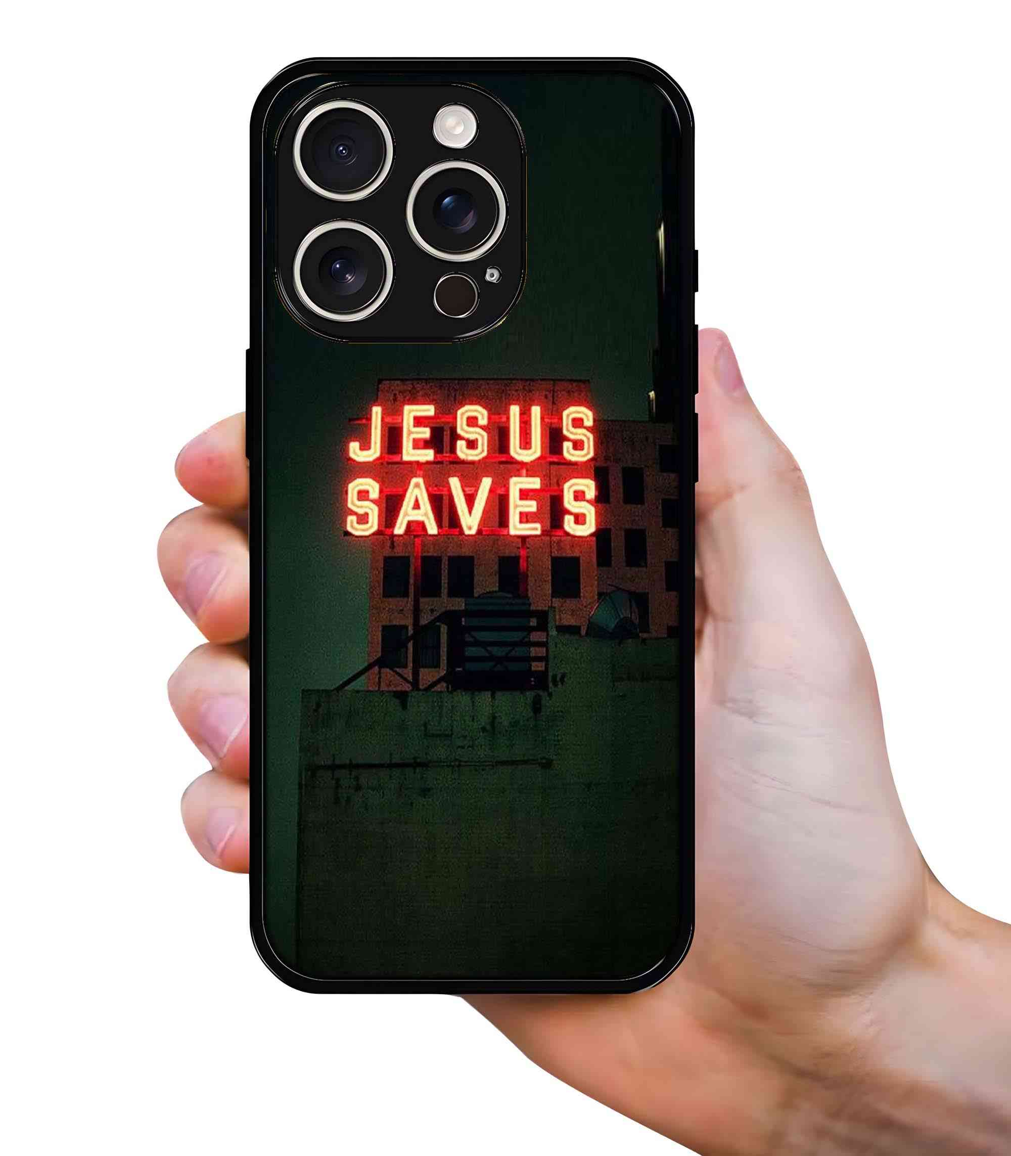 Jesus Saves 2D Rubber Mobile Back Cover