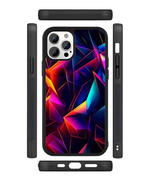 Abstract Crystals 2D Rubber Mobile Back Cover