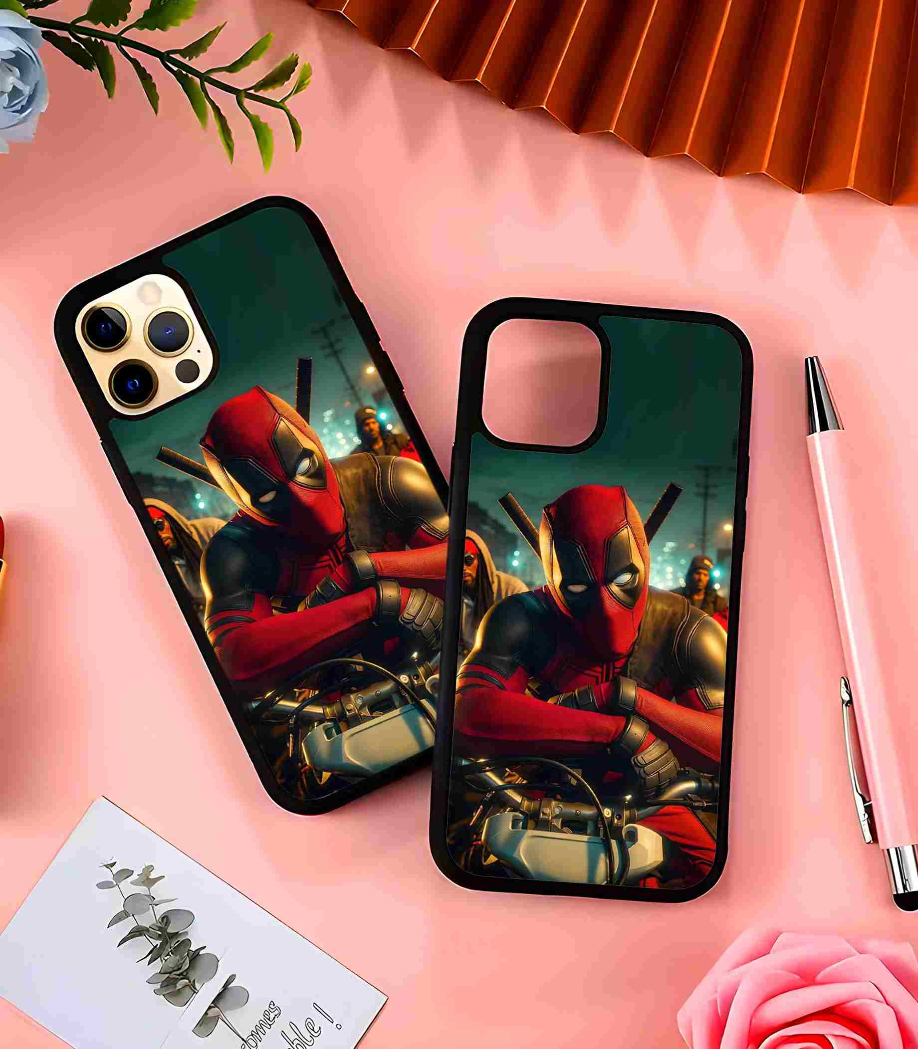 Deadpool in the Hood 2D Rubber Mobile Back Cover Deadpool in the Hood 2D Rubber Mobile Back Cover