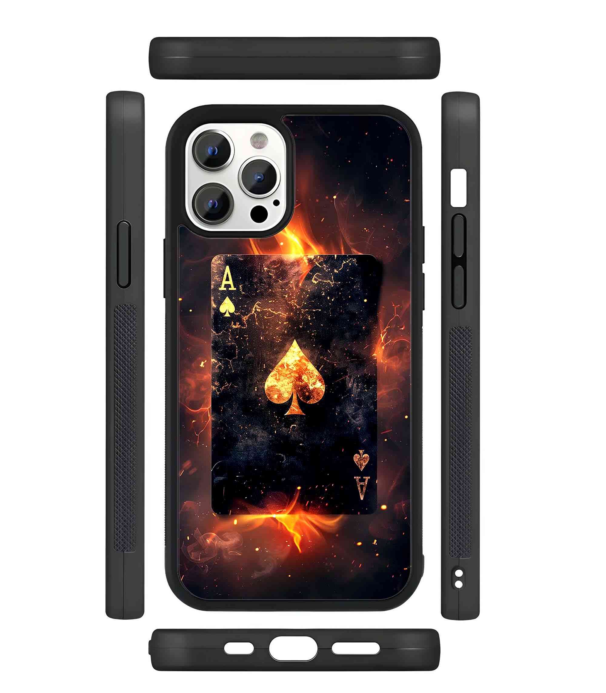 Ace Spade Card 2D Rubber Mobile Back Cover Ace Spade Card 2D Rubber Mobile Back Cover