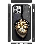 Golden Heart 2D Rubber Mobile Back Cover #2
