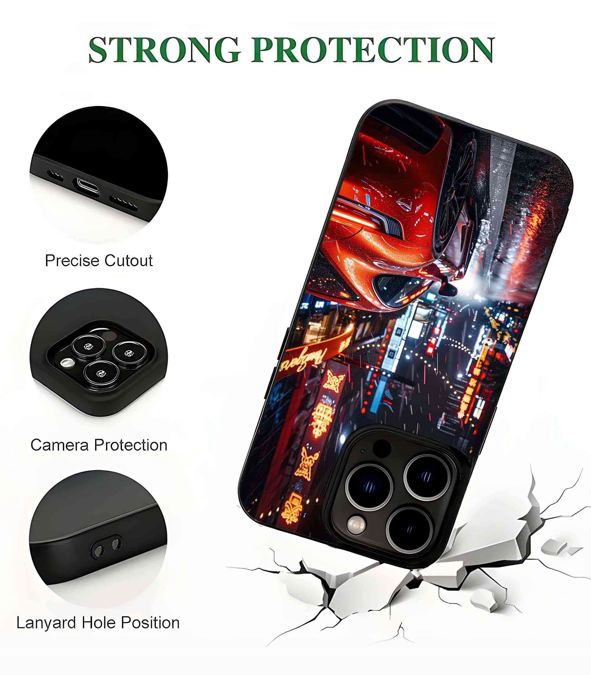Porsche 911 Midnight 2D Rubber Mobile Back Cover Porsche 911 Midnight 2D Rubber Mobile Back Cover