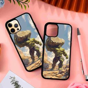 Hulk vs Stones 2D Rubber Mobile Back Cover