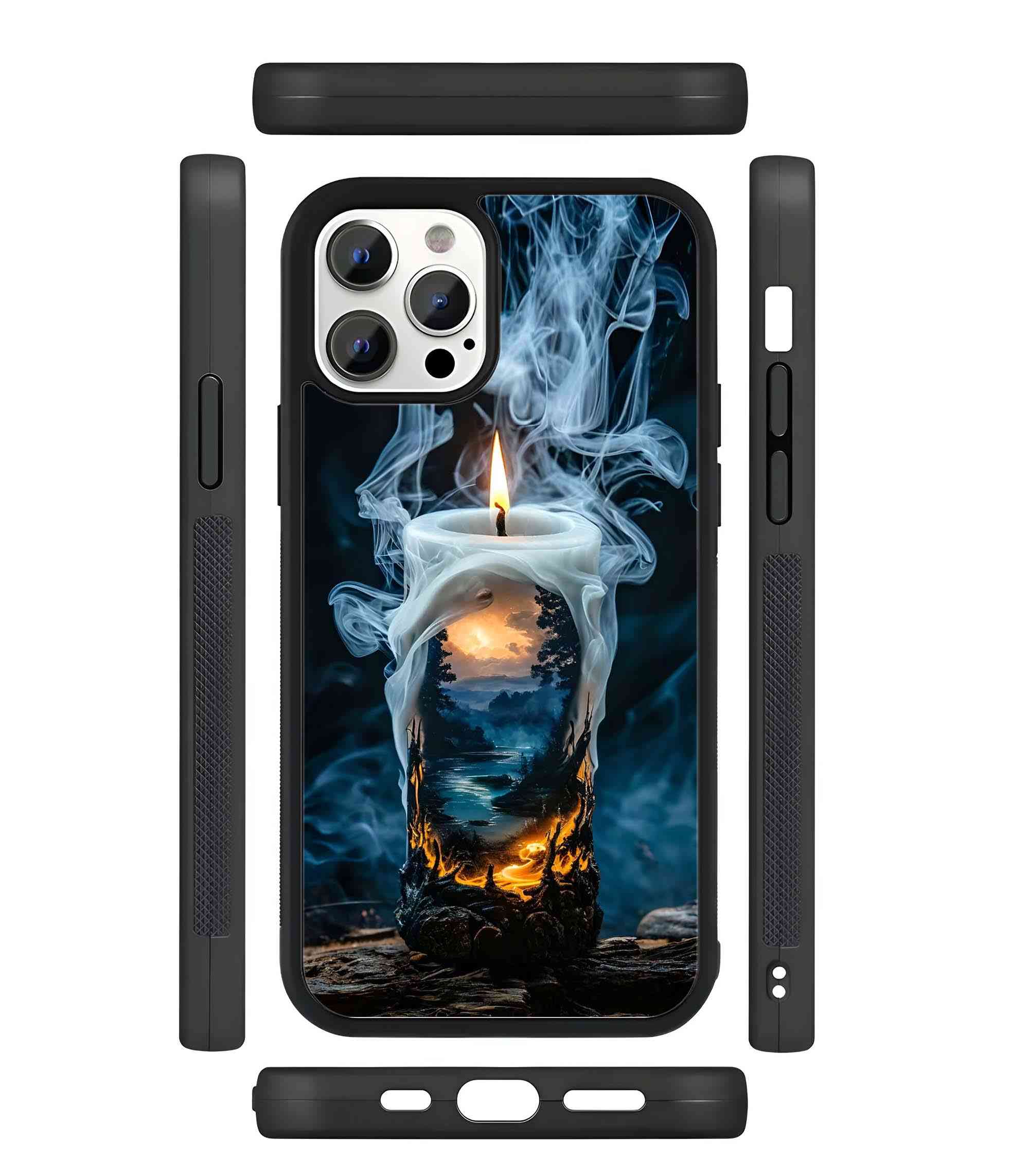 Crystal Candle 2D Rubber Mobile Back Cover