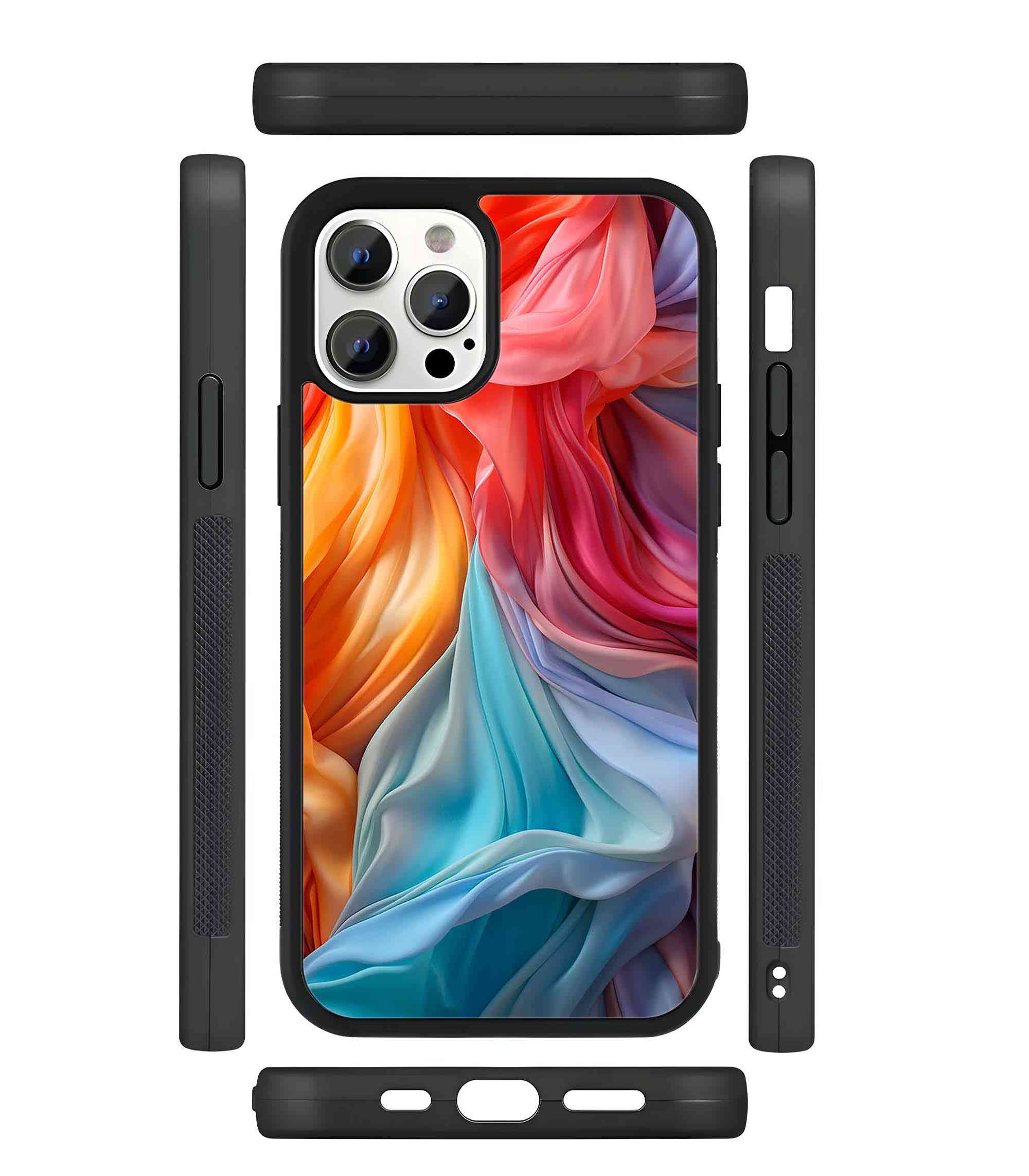 Colorful Fabric Abstract 2D Rubber Mobile Back Cover Colorful Fabric Abstract 2D Rubber Mobile Back Cover