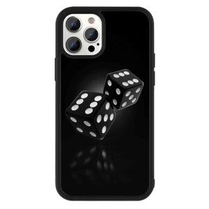 Black Dice 2D Rubber Mobile Back Cover