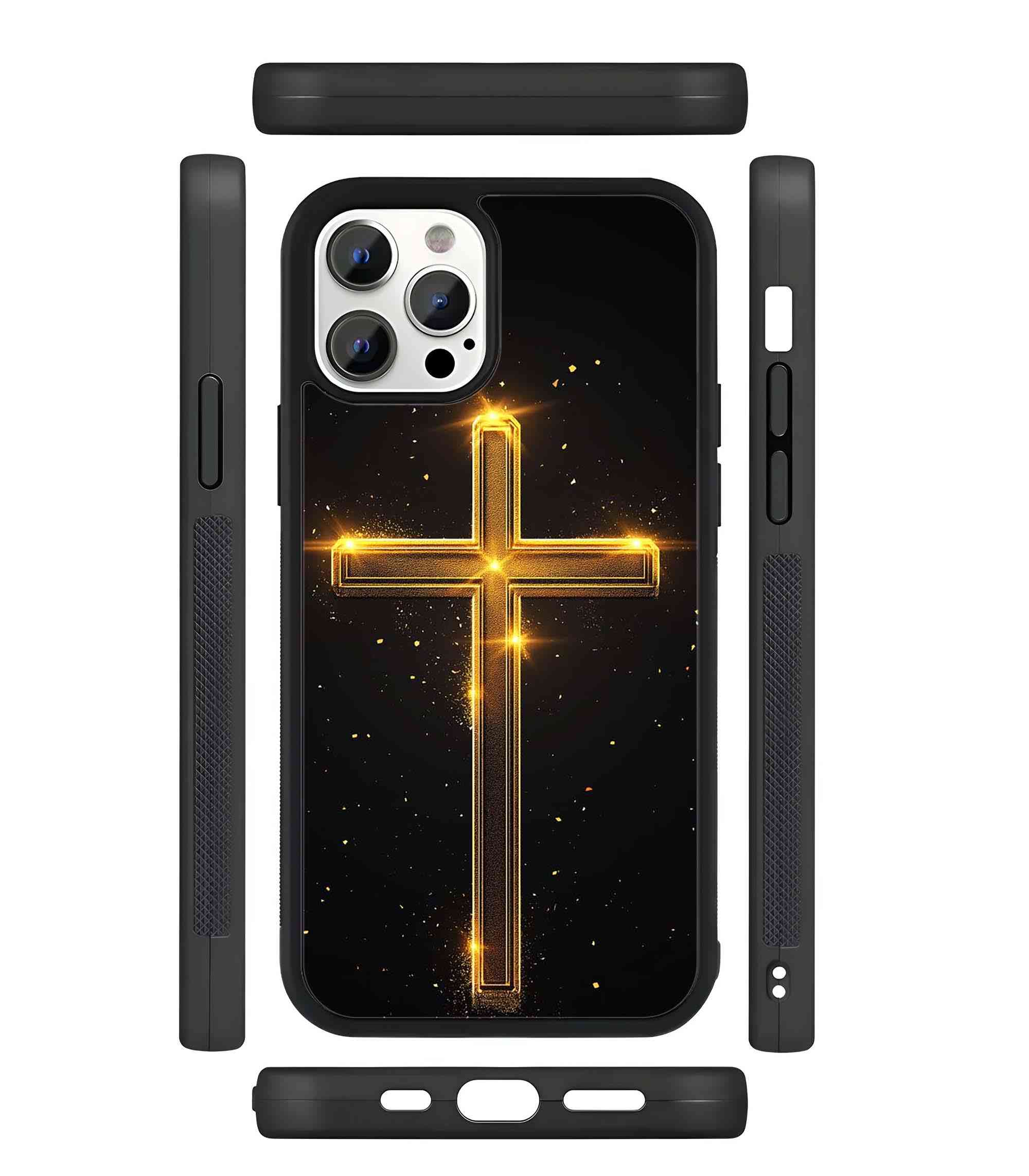 Golden Cross 2D Rubber Mobile Back Cover Golden Cross 2D Rubber Mobile Back Cover