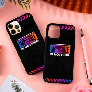 Impossible is Nothing 2D Rubber Mobile Back Cover