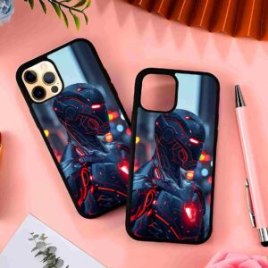 Iron Man Black Armor 2D Rubber Mobile Back Cover