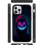 Neon Mask Halloween 2D Rubber Mobile Back Cover