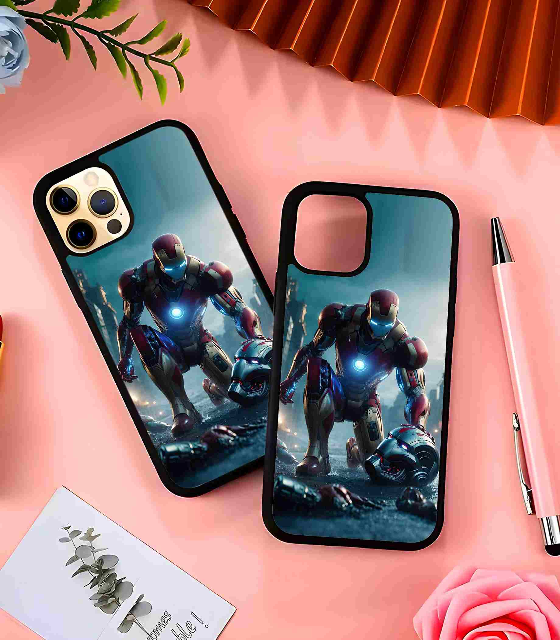 Iron Man Defeated Ultron 2D Rubber Mobile Back Cover
