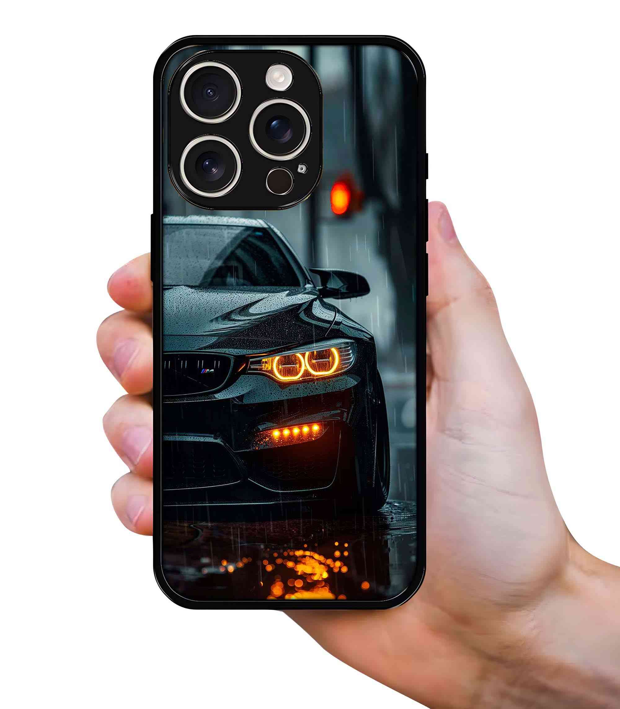 Black BM 2D Rubber Mobile Back Cover