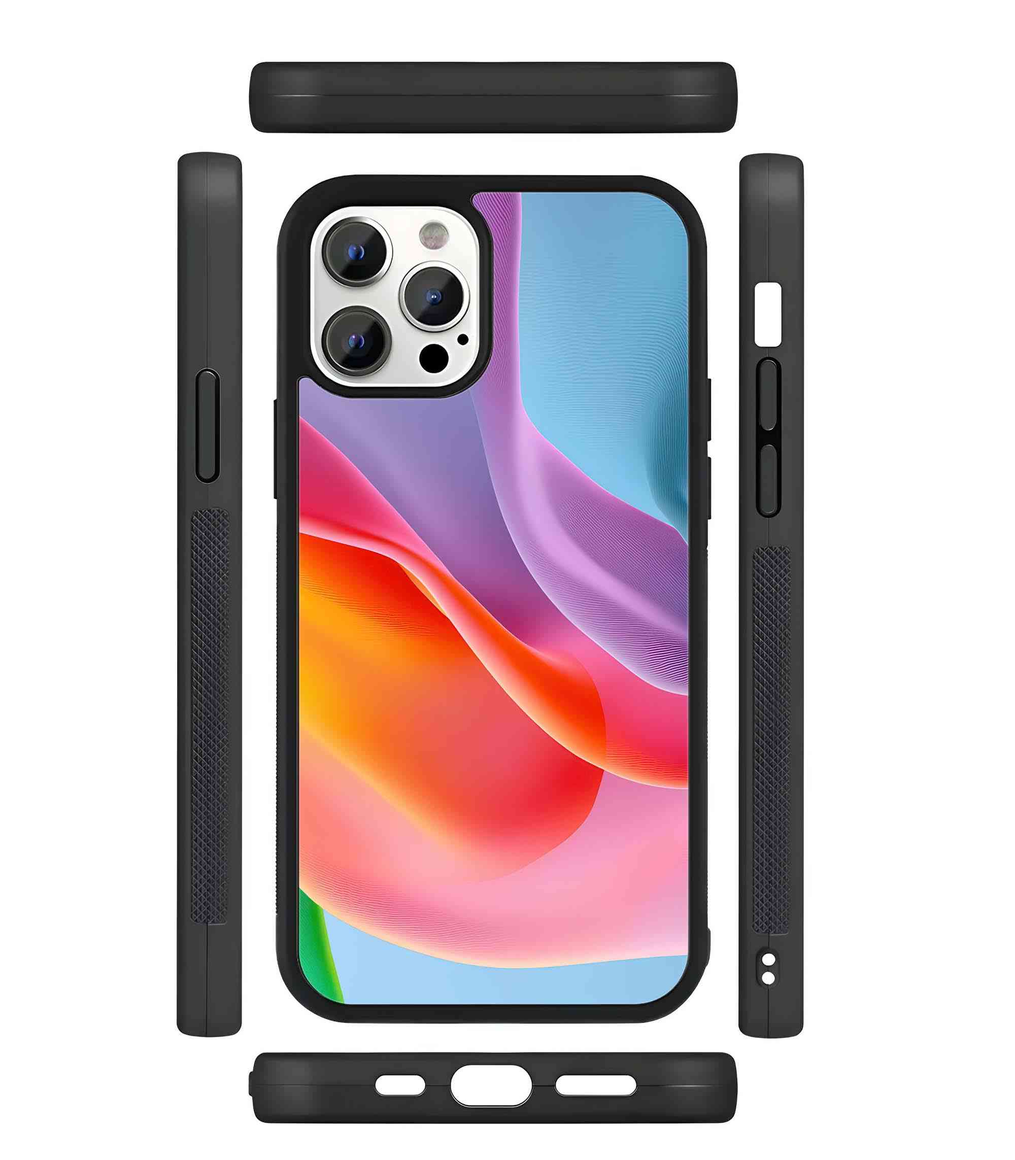 Vibrant Gradient Fluid 2D Rubber Mobile Back Cover Vibrant Gradient Fluid 2D Rubber Mobile Back Cover