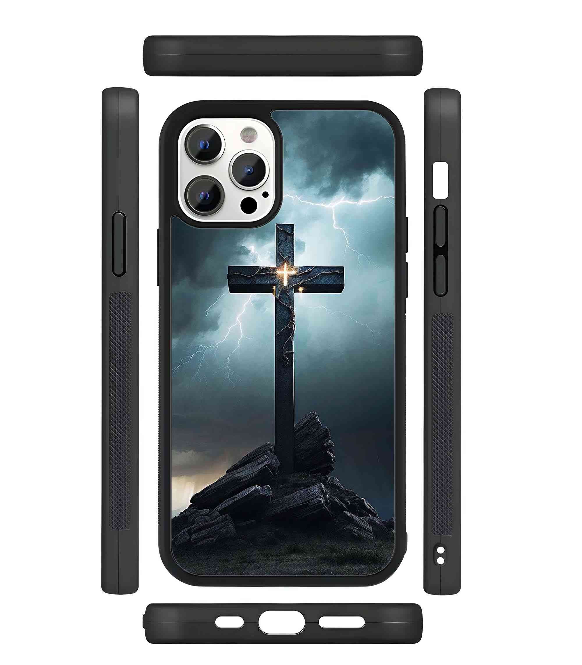 Jesus Cross 2D Rubber Mobile Back Cover Jesus Cross 2D Rubber Mobile Back Cover