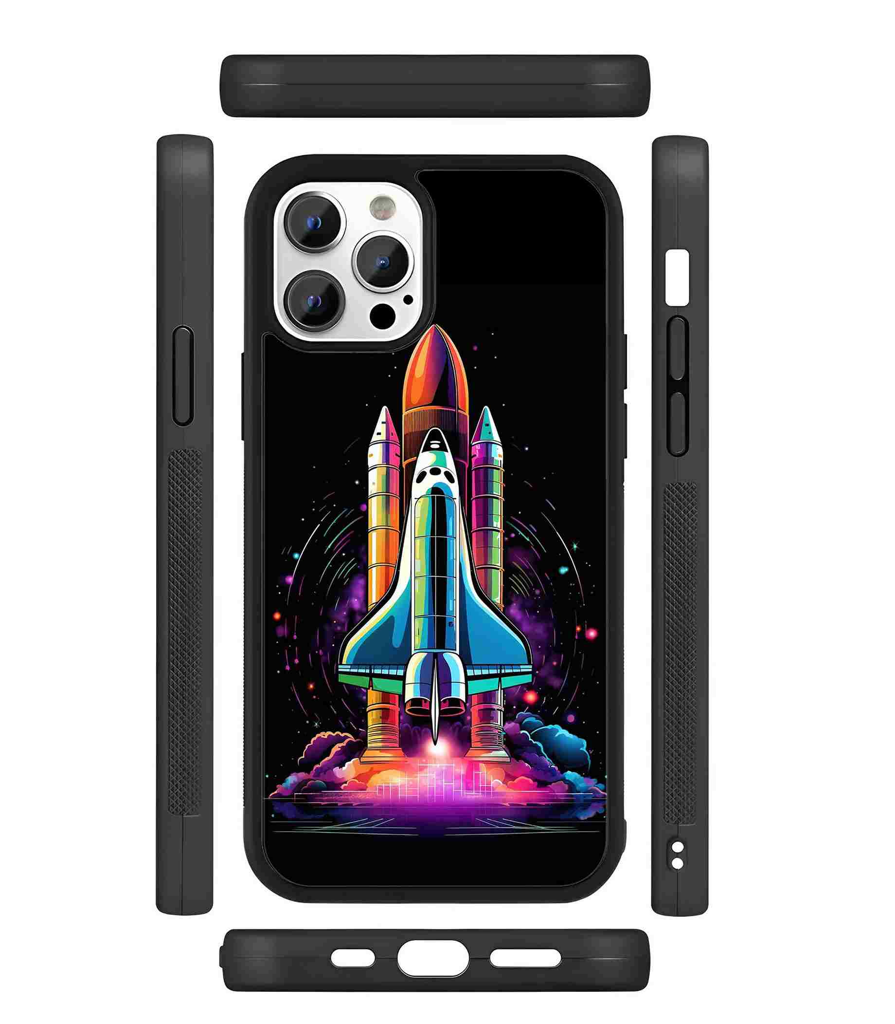 Space Shuttle 2D Rubber Mobile Back Cover Space Shuttle 2D Rubber Mobile Back Cover
