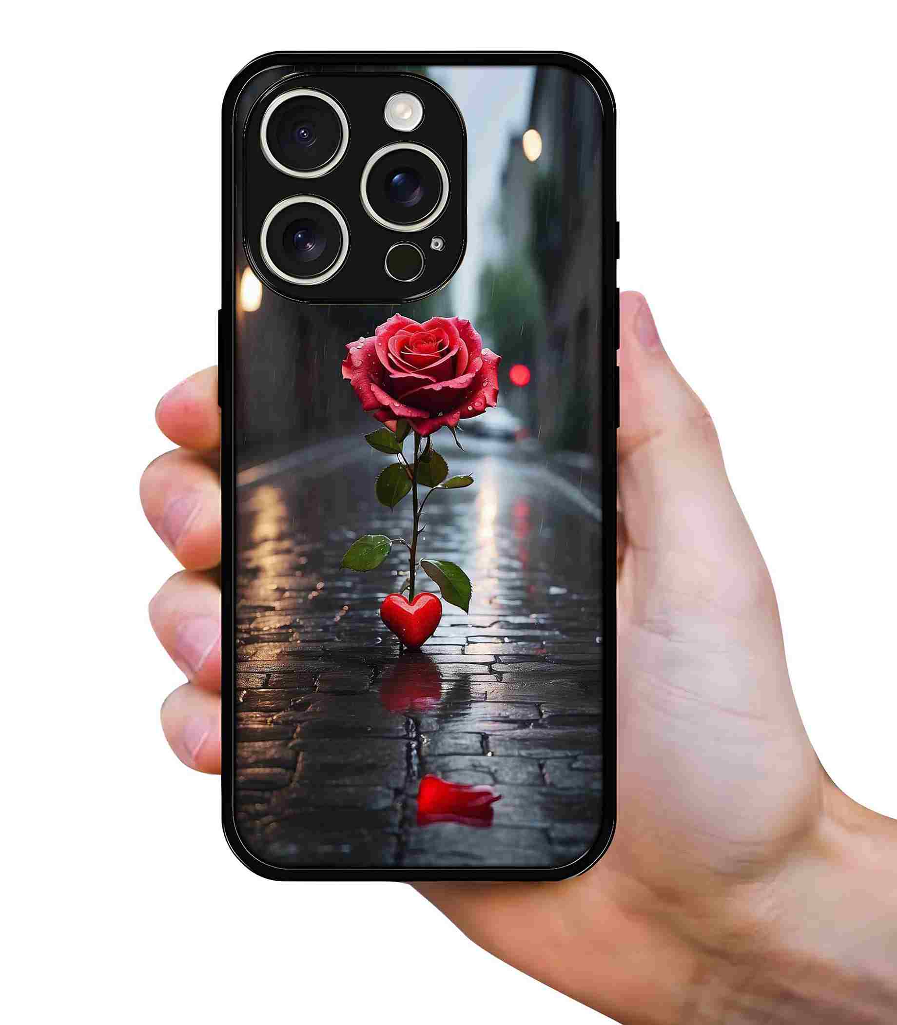 Rainy Rose 2D Rubber Mobile Back Cover Rainy Rose 2D Rubber Mobile Back Cover