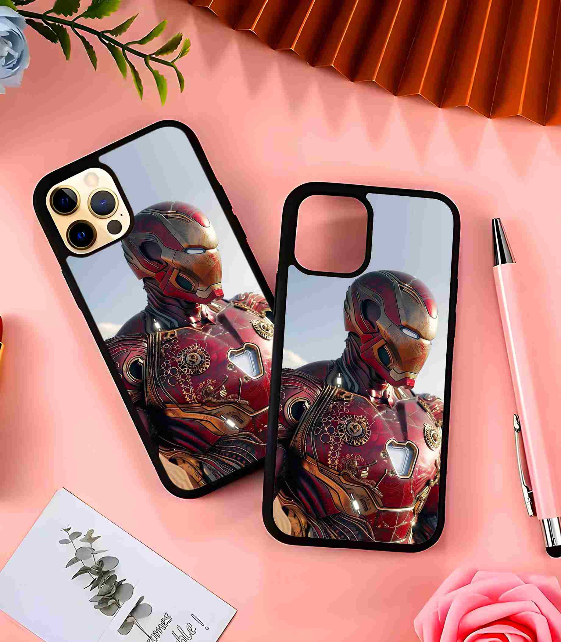 Iron Man Retro Armor 2D Rubber Mobile Back Cover Iron Man Retro Armor 2D Rubber Mobile Back Cover