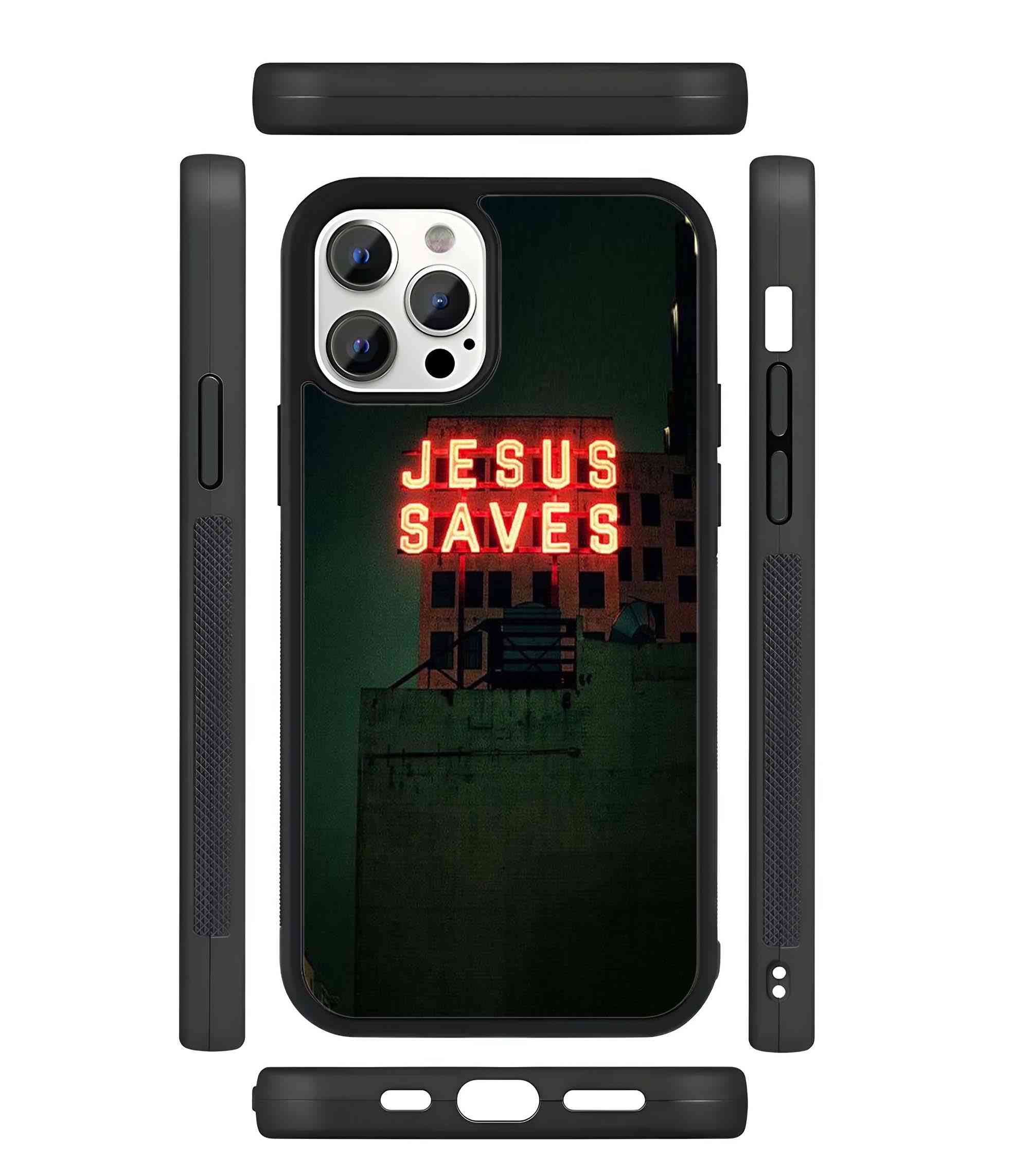 Jesus Saves 2D Rubber Mobile Back Cover