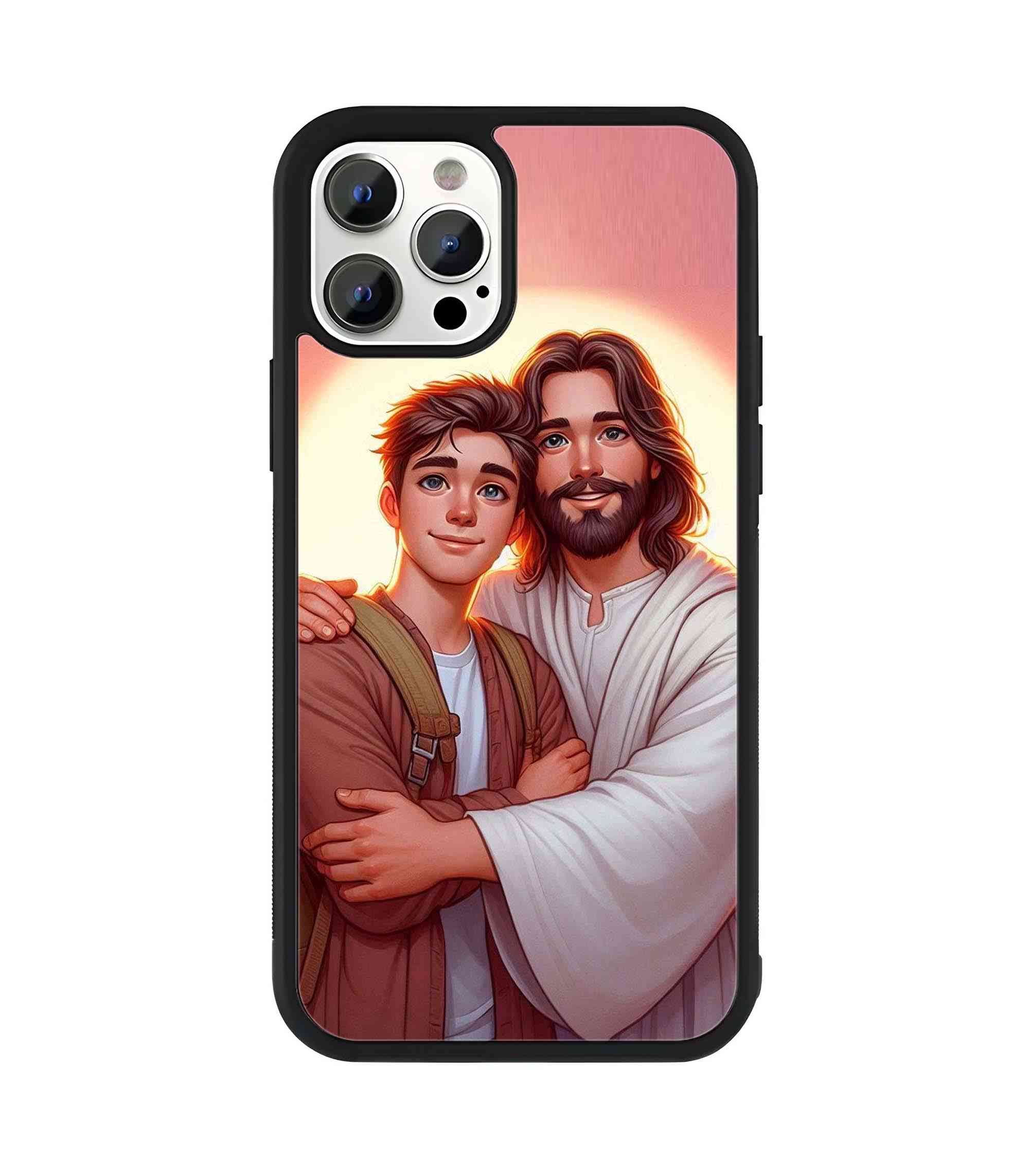 Jesus with Boy 2D Rubber Mobile Back Cover