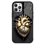 Golden Heart 2D Rubber Mobile Back Cover #2