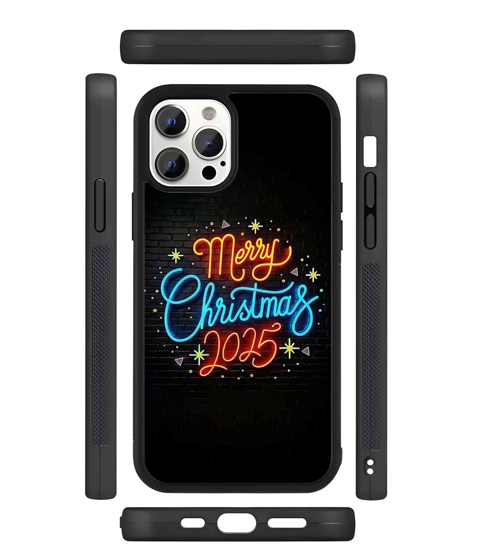 Merry Christmas 2025 2D Rubber Mobile Back Cover