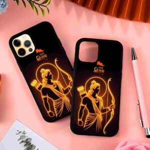 Jai Shree Ram Neon 2D Rubber Mobile Back Cover