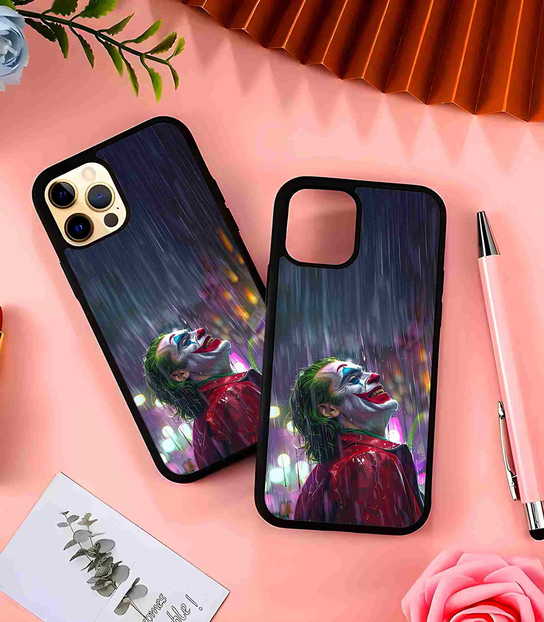 Joker rain of madness and laughter 2D Rubber Mobile Back Cover