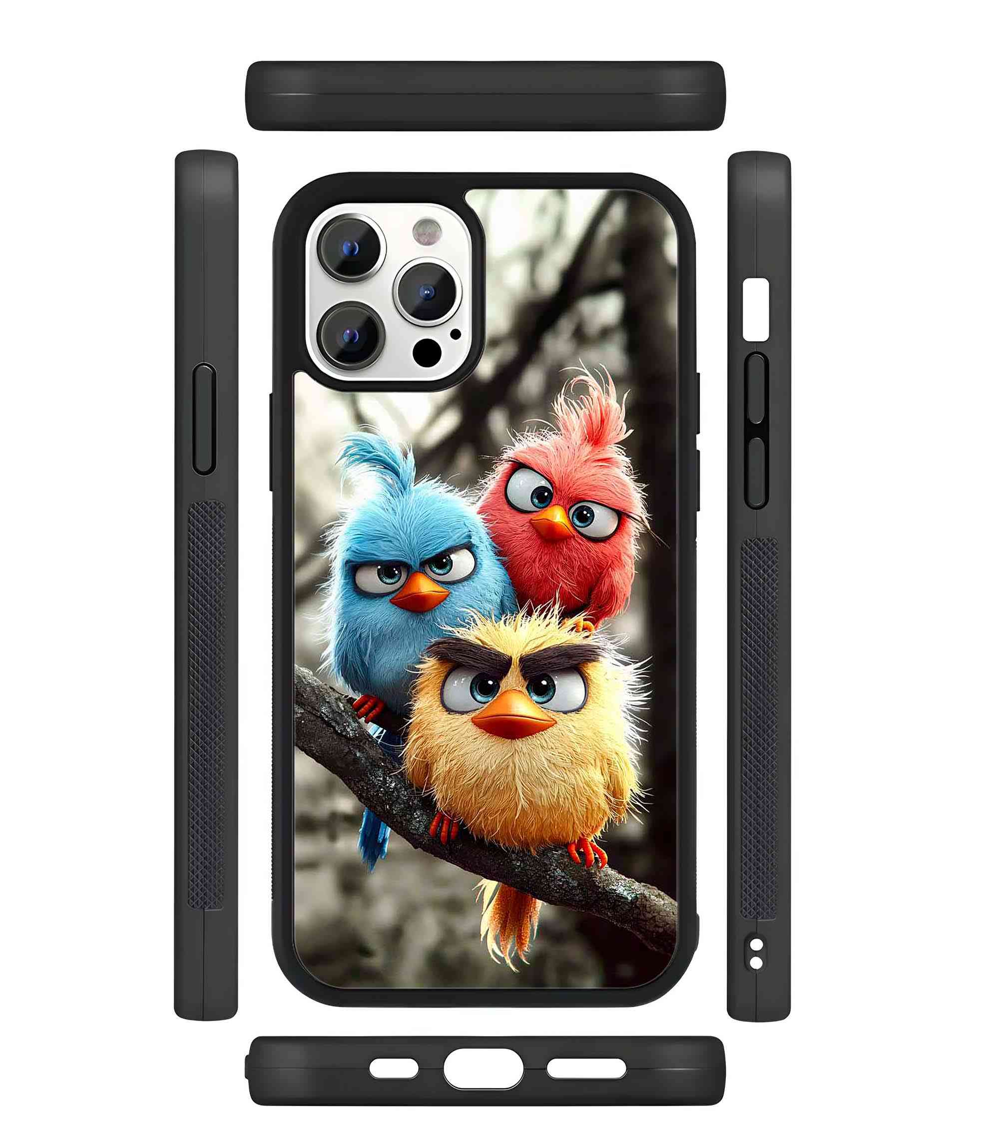 Angry Birds 2D Rubber Mobile Back Cover Angry Birds 2D Rubber Mobile Back Cover