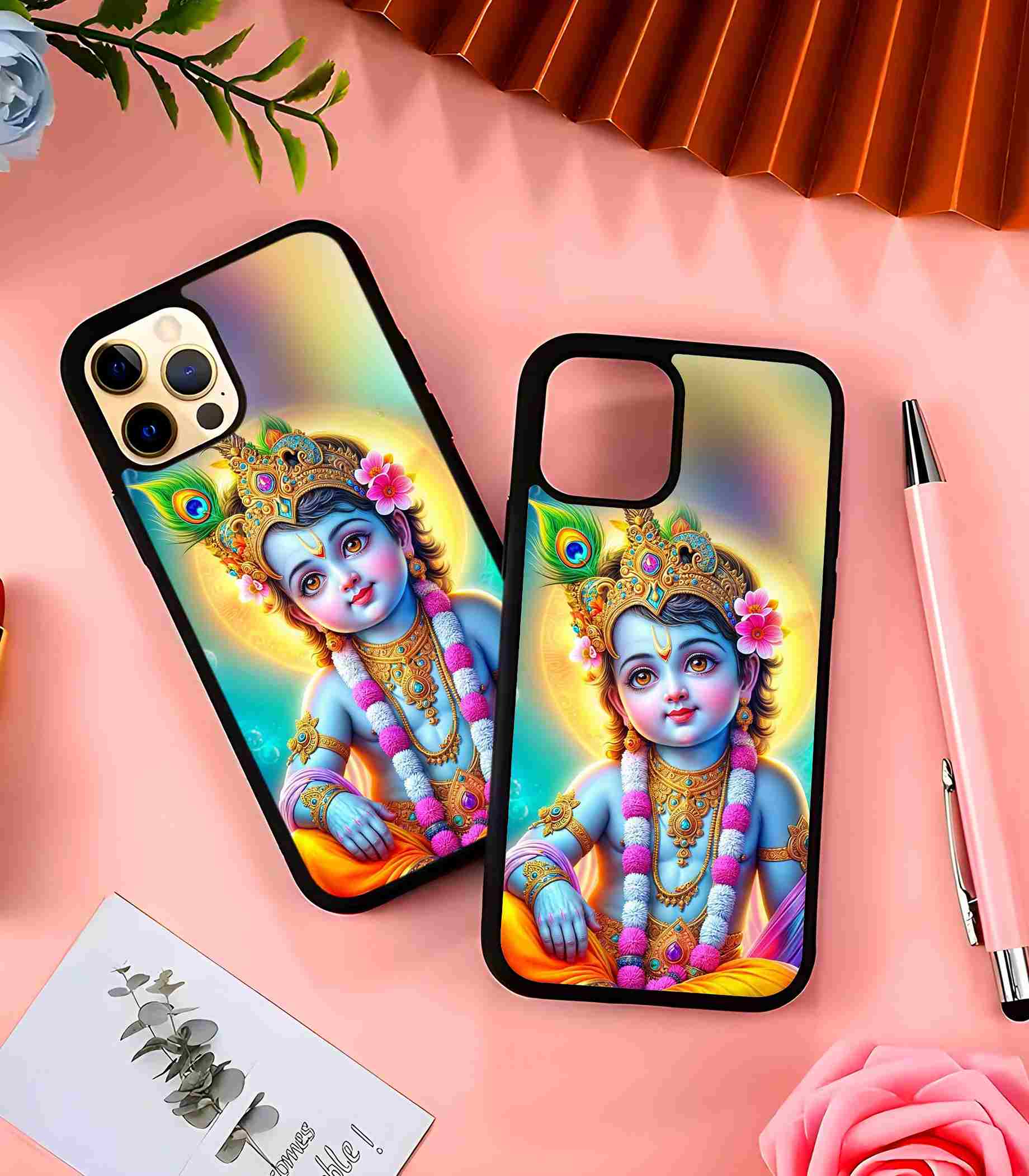krishna God 2D Rubber Mobile Back Cover