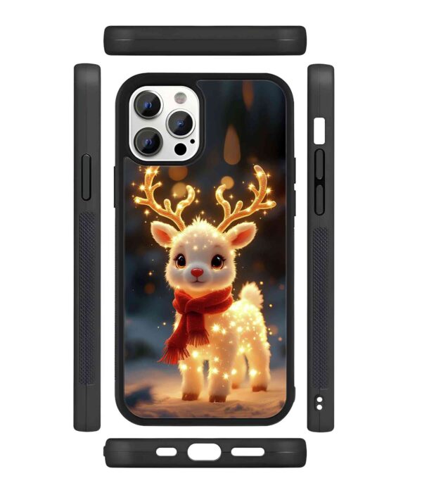 Christmas Deer 2D Rubber Mobile Back Cover