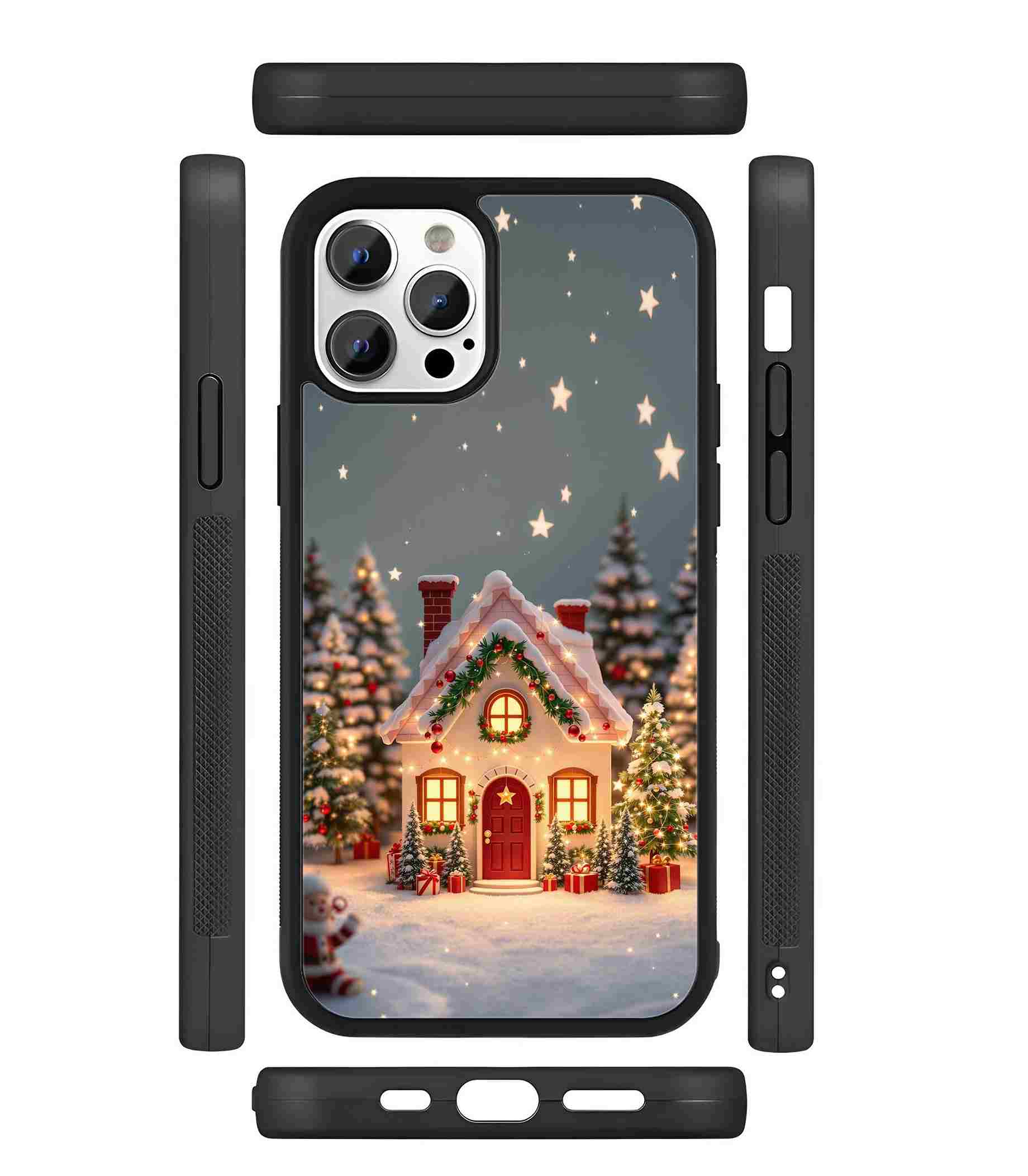Cute Christmas 2D Rubber Mobile Back Cover #1