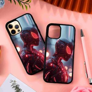 Neon Spidey 2D Rubber Mobile Back Cover