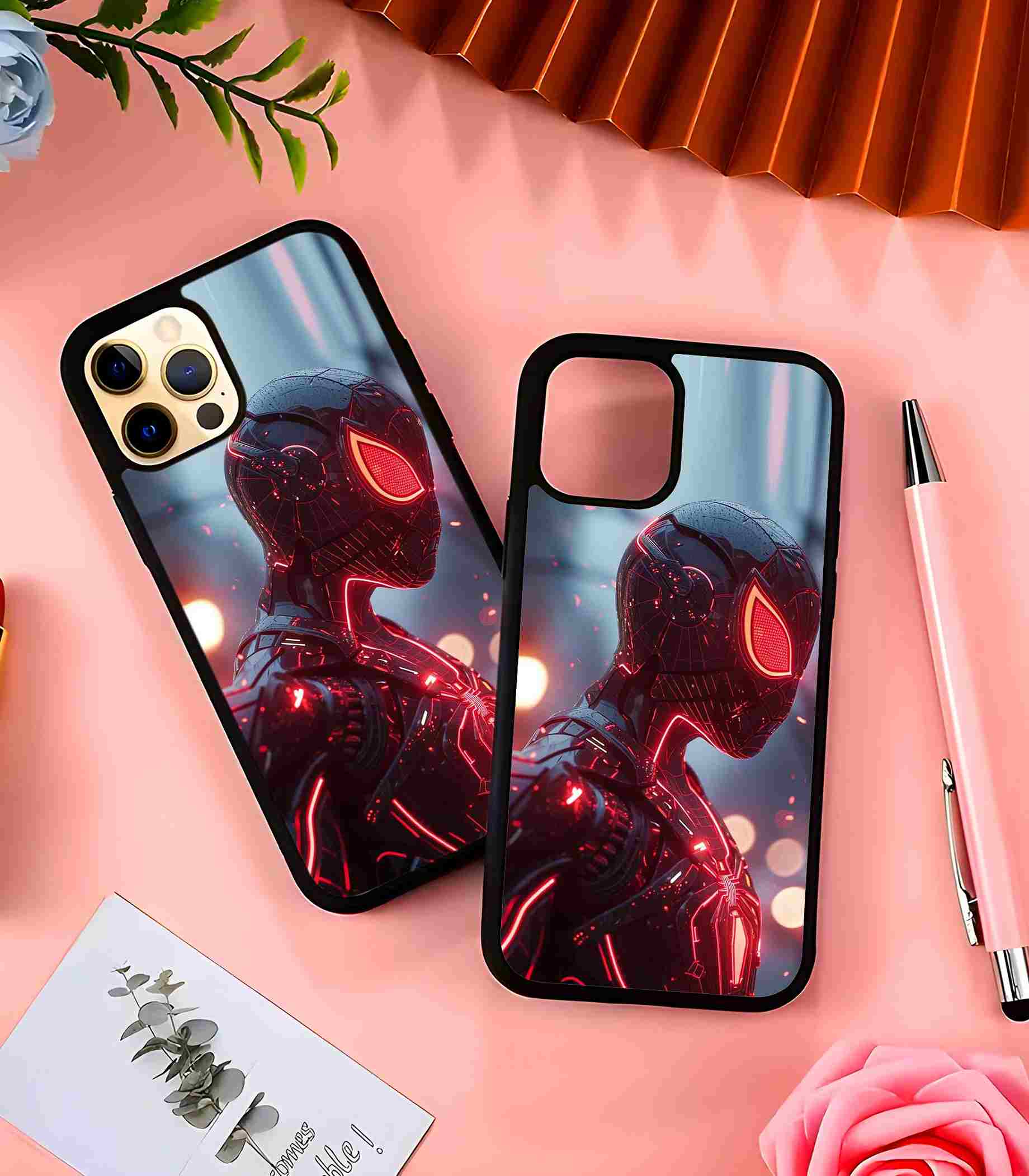 Neon Spidey 2D Rubber Mobile Back Cover