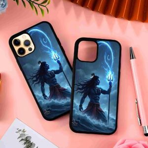Lord Mahadev in Ocean 2D Rubber Mobile Back Cover