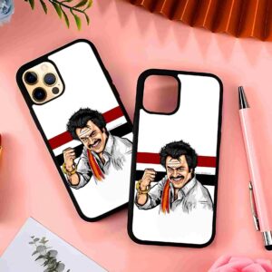 Rajinikanth illustration art 2D Rubber Mobile Back Cover